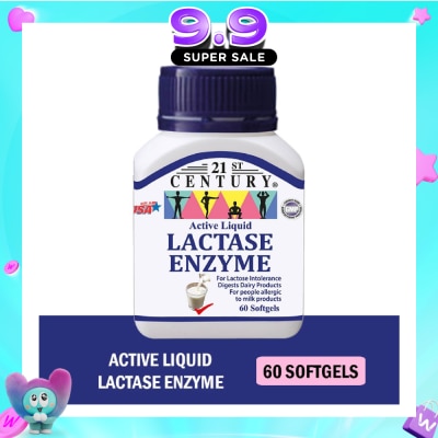 21ST CENTURY - Active Liquid Lactase Enzyme 125mg (For Lactose Intolerance) 60s image