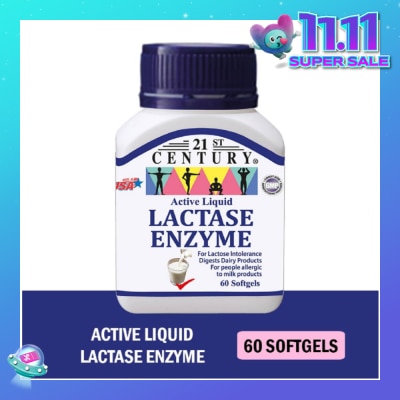 21ST CENTURY Active Liquid Lactase Enzyme 125mg (For Lactose Intolerance) 60s