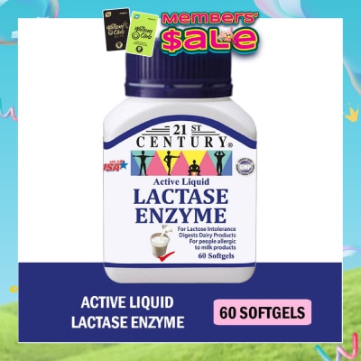 21ST CENTURY - Active Liquid Lactase Enzyme 125mg (For Lactose Intolerance) 60s
