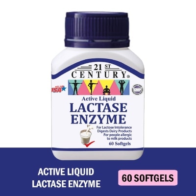 21ST CENTURY Active Liquid Lactase Enzyme 125mg (For Lactose Intolerance) 60s