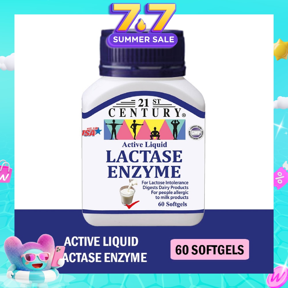Active Liquid Lactase Enzyme 125mg (For Lactose Intolerance) 60s