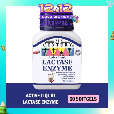 21ST CENTURY Active Liquid Lactase Enzyme 125mg (For Lactose Intolerance) 60s