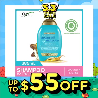 OGX Extra Strength Argan Oil Of Morocco Shampoo (For Dry Hair Moisture And Shine) 385ml