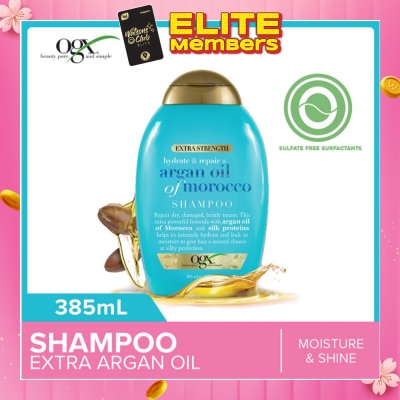 OGX Extra Strength Argan Oil Of Morocco Shampoo (For Dry Hair Moisture And Shine) 385ml