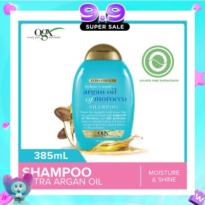 OGX - Extra Strength Argan Oil Of Morocco Shampoo (For Dry Hair Moisture And Shine) 385ml image