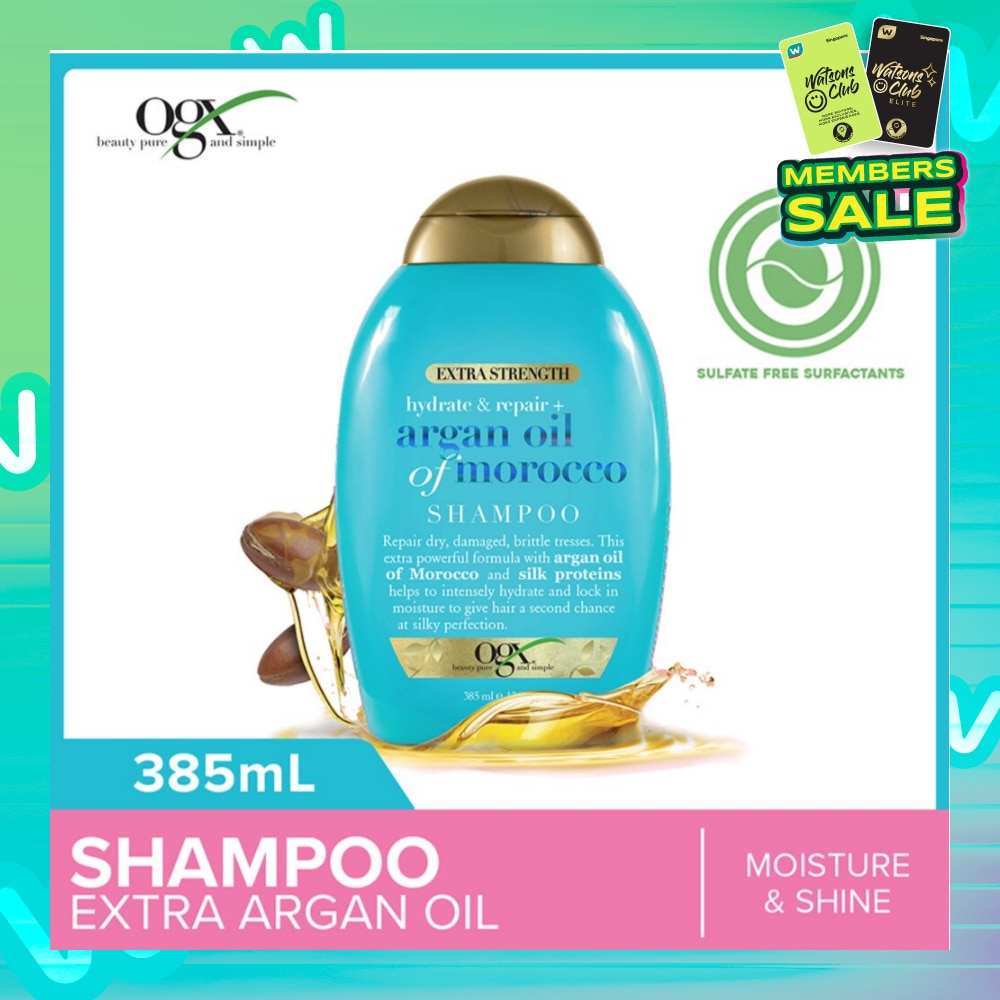 Extra Strength Argan Oil Of Morocco Shampoo (For Dry Hair Moisture And Shine) 385ml