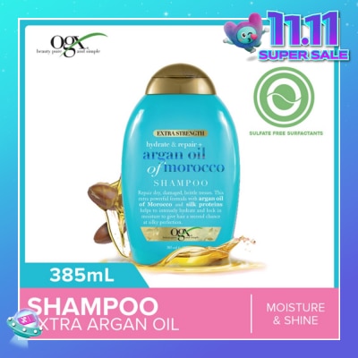 OGX Extra Strength Argan Oil Of Morocco Shampoo (For Dry Hair Moisture And Shine) 385ml