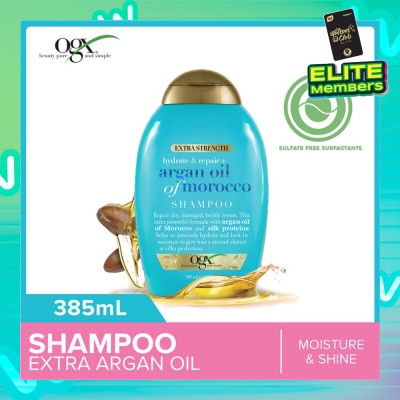 OGX Extra Strength Argan Oil Of Morocco Shampoo (For Dry Hair Moisture And Shine) 385ml