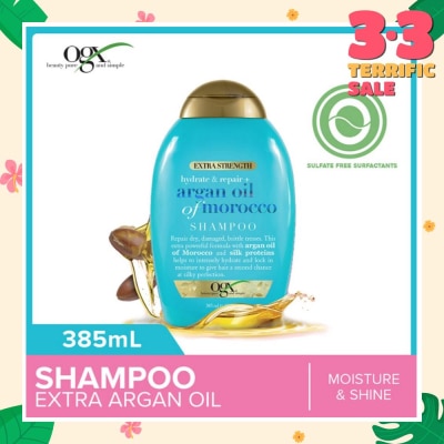 OGX Extra Strength Argan Oil Of Morocco Shampoo (For Dry Hair Moisture And Shine) 385ml