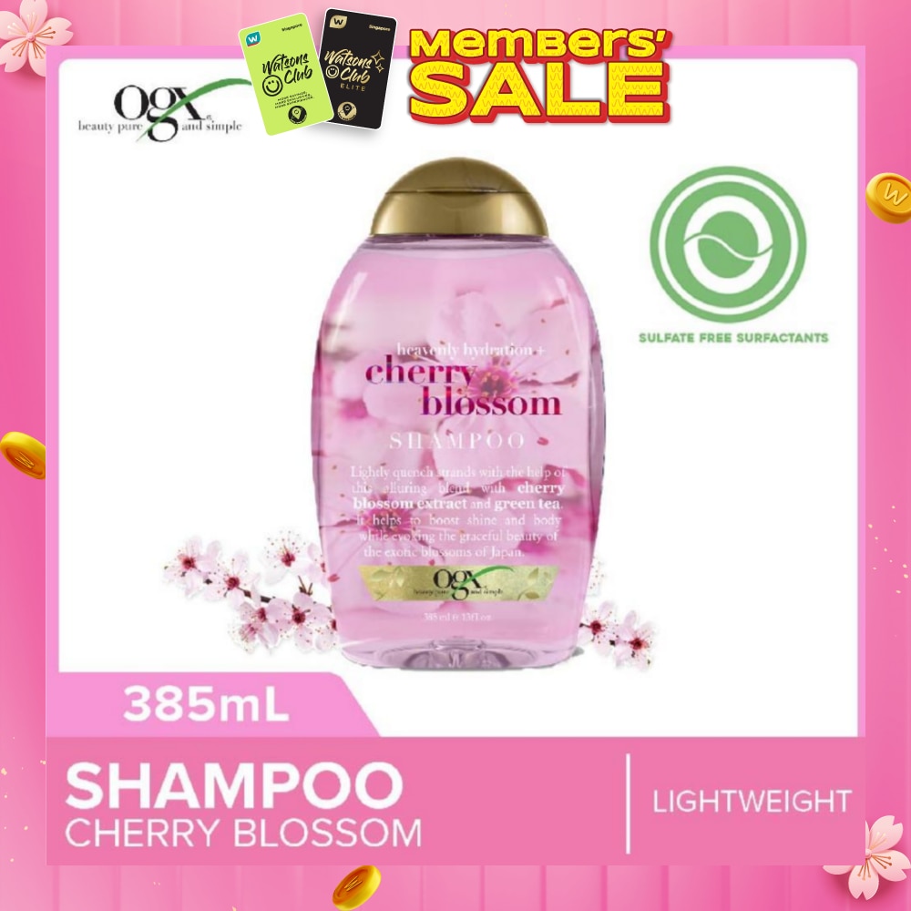 Heavenly Hydration+ Cherry Blossom Shampoo (Sulphate-Free + For Moisture & Shine Hair + Suitable For Oily Or Dry Hair) 385ml