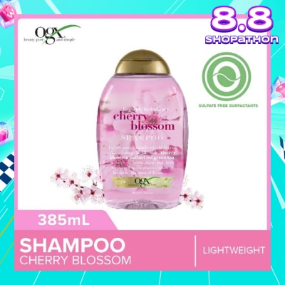 OGX Heavenly Hydration+ Cherry Blossom Shampoo (Sulphate-Free + For Moisture & Shine Hair + Suitable For Oily Or Dry Hair) 385ml