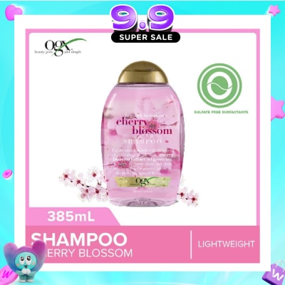 OGX - Heavenly Hydration+ Cherry Blossom Shampoo (Sulphate-Free + For Moisture & Shine Hair + Suitable For Oily Or Dry Hair) 385ml image