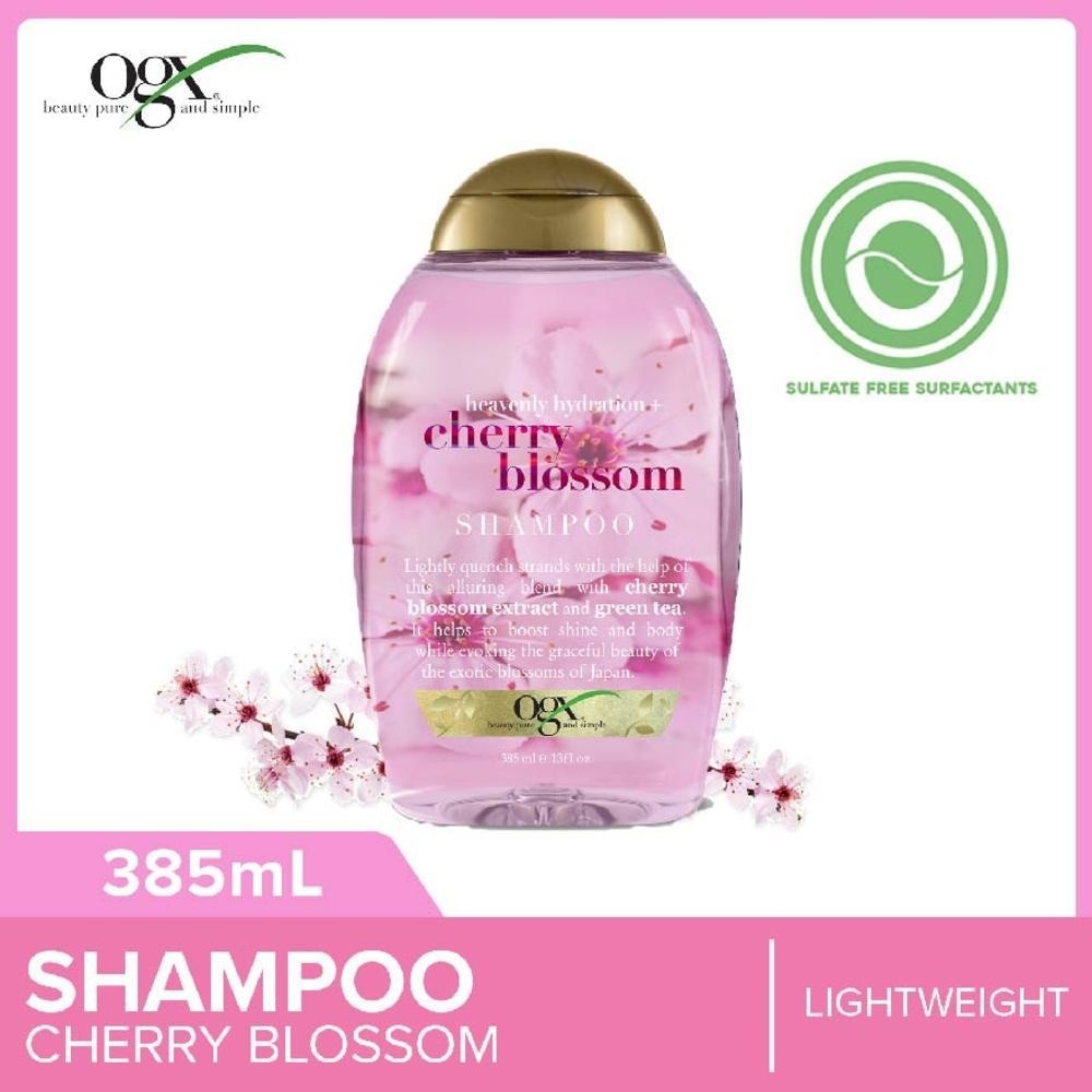 Heavenly Hydration+ Cherry Blossom Shampoo (Sulphate-Free + For Moisture & Shine Hair + Suitable For Oily Or Dry Hair) 385ml