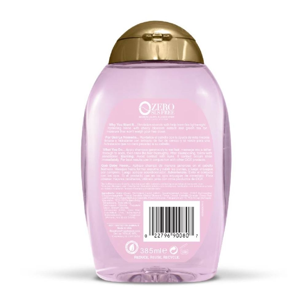 Heavenly Hydration+ Cherry Blossom Shampoo (Sulphate-Free + For Moisture & Shine Hair + Suitable For Oily Or Dry Hair) 385ml