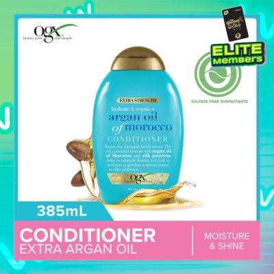 OGX Extra Strength Argan Oil Of Morocco Conditioner (For Dry Hair Moisture And Shine) 385ml
