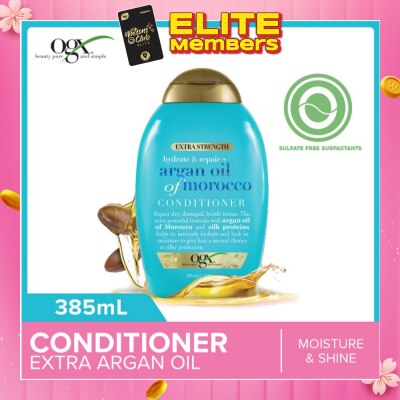 OGX Extra Strength Argan Oil Of Morocco Conditioner (For Dry Hair Moisture And Shine) 385ml