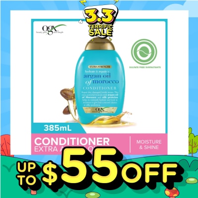 OGX Extra Strength Argan Oil Of Morocco Conditioner (For Dry Hair Moisture And Shine) 385ml