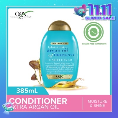 OGX Extra Strength Argan Oil Of Morocco Conditioner (For Dry Hair Moisture And Shine) 385ml