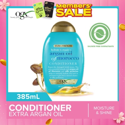 OGX Extra Strength Argan Oil Of Morocco Conditioner (For Dry Hair Moisture And Shine) 385ml