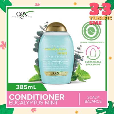 OGX Eucalyptus Mint Conditioner + Intensely Invigorating (For Normal To Dry Hair) 385ml