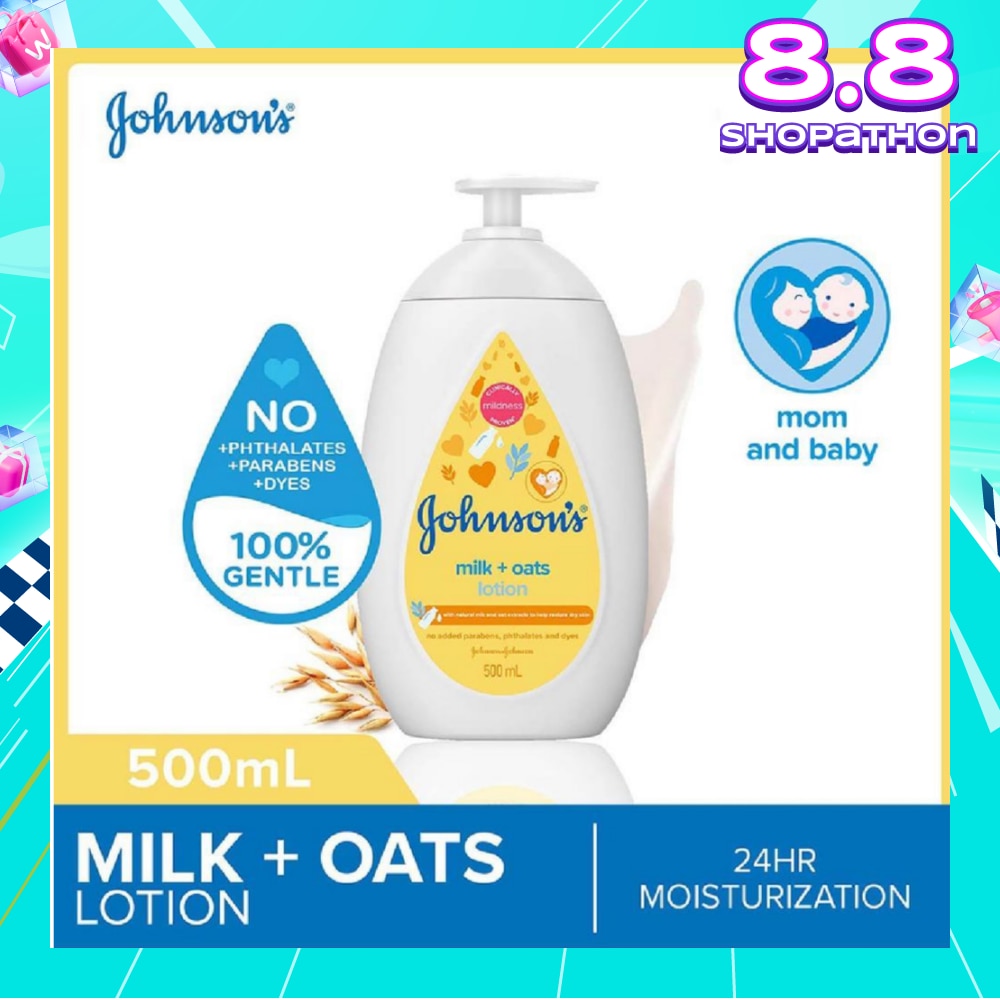 Baby Milk + Oats Moisturizing Lotion Cleanses Without Drying (Washes Away 99.9% Germs) 500ml