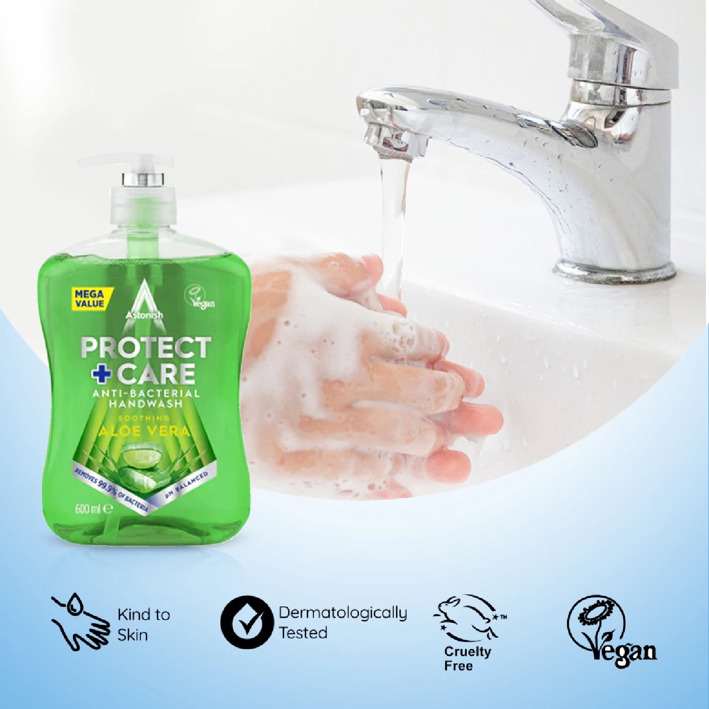 Antibacterial Handwash Aloe Vera 600ml