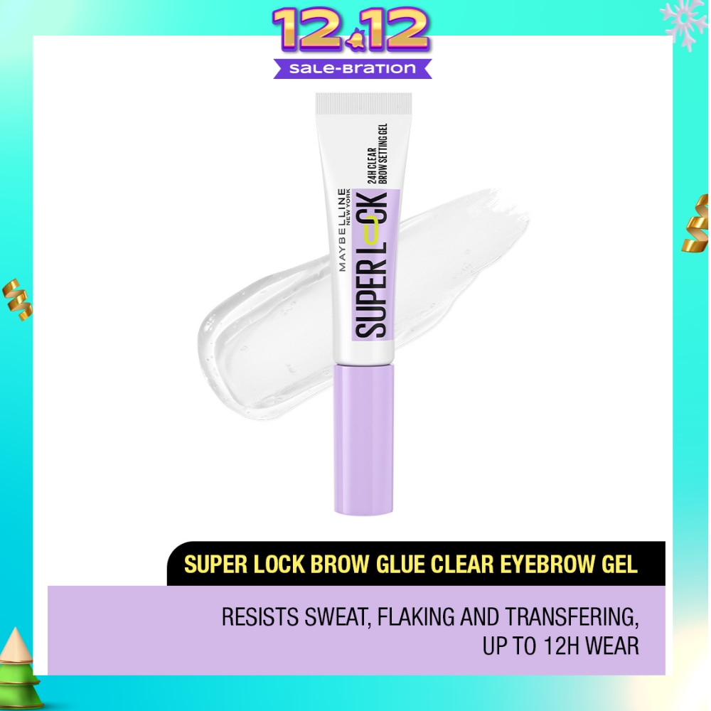 Super Lock Brow Glue Clear Eyebrow Gel (Resists Sweat, Flaking & Transfering Up To 12h Wear) 1s