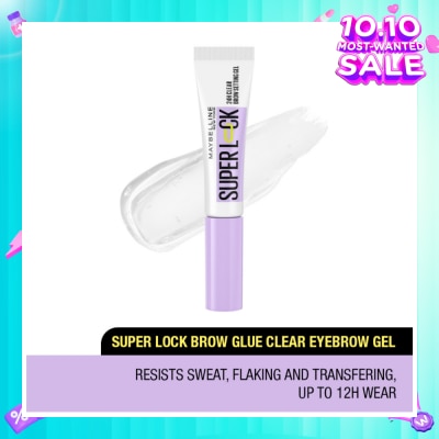 MAYBELLINE Super Lock Brow Glue Clear Eyebrow Gel (Resists Sweat, Flaking & Transfering Up To 12h Wear) 1s