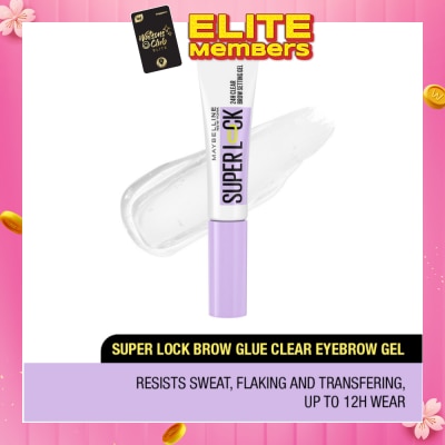 MAYBELLINE Super Lock Brow Glue Clear Eyebrow Gel (Resists Sweat, Flaking & Transfering Up To 12h Wear) 1s