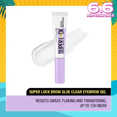 MAYBELLINE Super Lock Brow Glue Clear Eyebrow Gel (Resists Sweat, Flaking & Transfering Up To 12h Wear) 1s