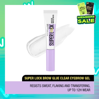 MAYBELLINE Super Lock Brow Glue Clear Eyebrow Gel (Resists Sweat, Flaking & Transfering Up To 12h Wear) 1s