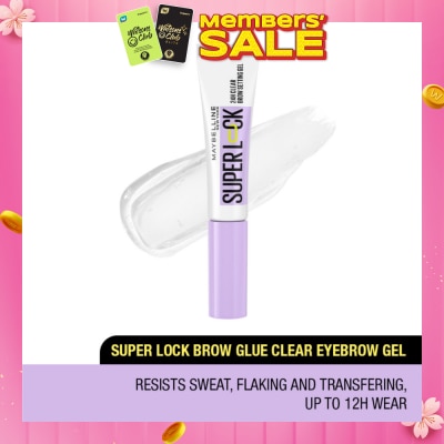 MAYBELLINE Super Lock Brow Glue Clear Eyebrow Gel (Resists Sweat, Flaking & Transfering Up To 12h Wear) 1s