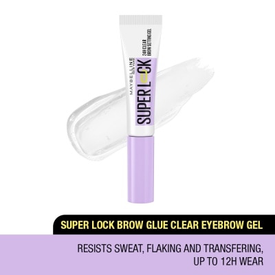 MAYBELLINE Super Lock Brow Glue Clear Eyebrow Gel (Resists Sweat, Flaking & Transfering Up To 12h Wear) 1s