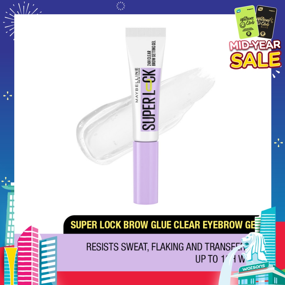 Super Lock Brow Glue Clear Eyebrow Gel (Resists Sweat, Flaking & Transfering Up To 12h Wear) 1s