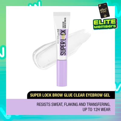 MAYBELLINE Super Lock Brow Glue Clear Eyebrow Gel (Resists Sweat, Flaking & Transfering Up To 12h Wear) 1s