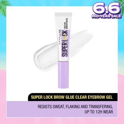 MAYBELLINE Super Lock Brow Glue Clear Eyebrow Gel (Resists Sweat, Flaking & Transfering Up To 12h Wear) 1s