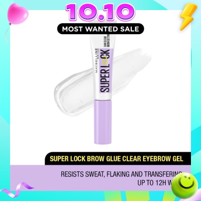 MAYBELLINE Super Lock Brow Glue Clear Eyebrow Gel (Resists Sweat, Flaking & Transfering Up To 12h Wear) 1s image