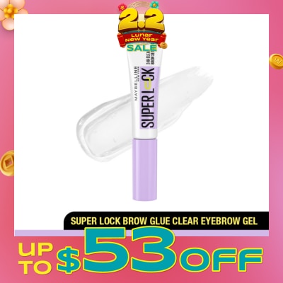 MAYBELLINE Super Lock Brow Glue Clear Eyebrow Gel (Resists Sweat, Flaking & Transfering Up To 12h Wear) 1s