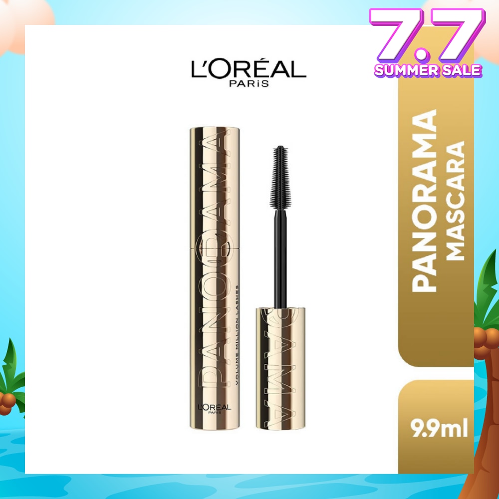 L'OREAL PARIS MAKEUP Panorama Waterproof Mascara Black (Up to 1.4x Bigger Looking Eyes) 9.9ml