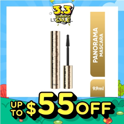L'OREAL PARIS MAKEUP Panorama Waterproof Mascara Black (Up to 1.4x Bigger Looking Eyes) 9.9ml