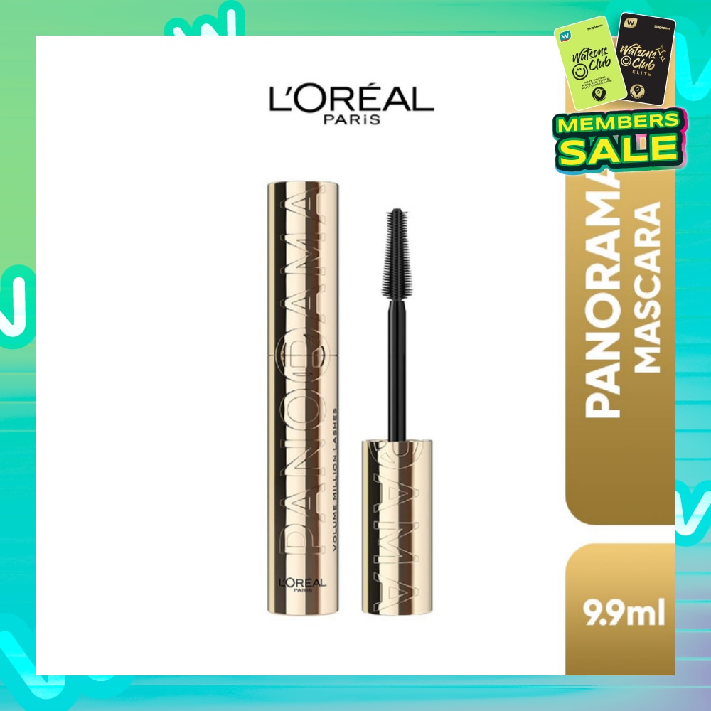 L'OREAL PARIS MAKEUP Panorama Waterproof Mascara Black (Up to 1.4x Bigger Looking Eyes) 9.9ml