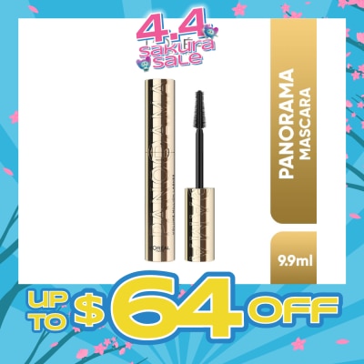 L'OREAL PARIS MAKEUP - Panorama Waterproof Mascara Black (Up to 1.4x Bigger Looking Eyes) 9.9ml