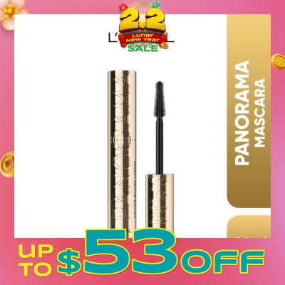 L'OREAL PARIS MAKEUP Panorama Waterproof Mascara Black (Up to 1.4x Bigger Looking Eyes) 9.9ml