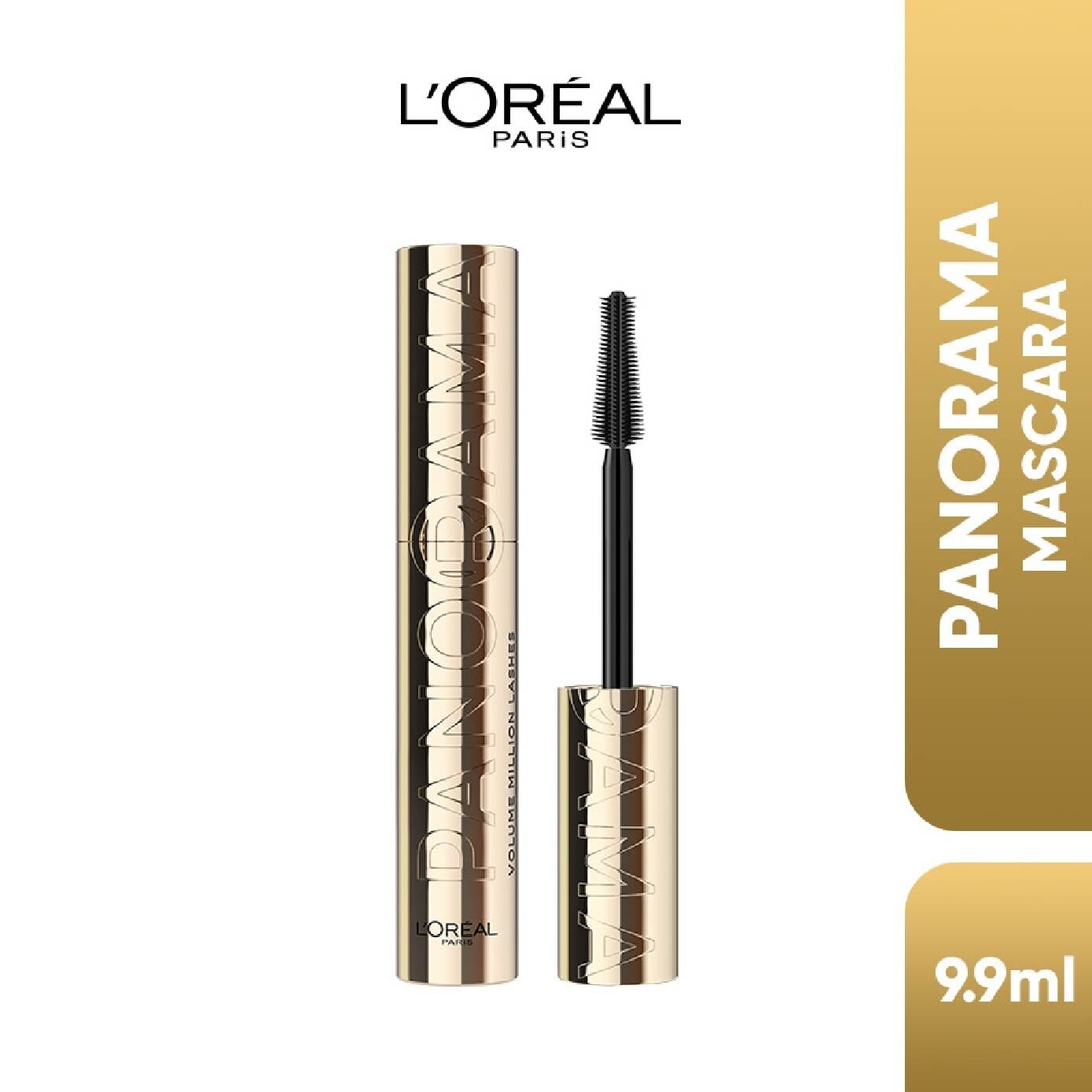 L'OREAL PARIS MAKEUP Panorama Waterproof Mascara Black (Up to 1.4x Bigger Looking Eyes) 9.9ml