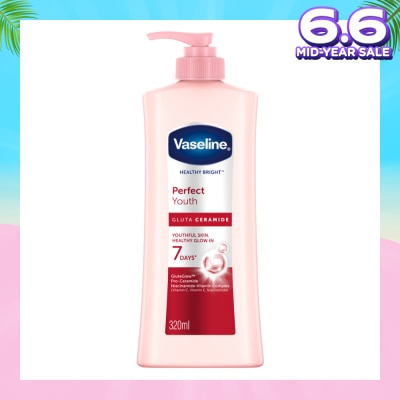 VASELINE Healthy Bright Perfect Youth Gluta Ceramide Hand & Body Lotion 320ml