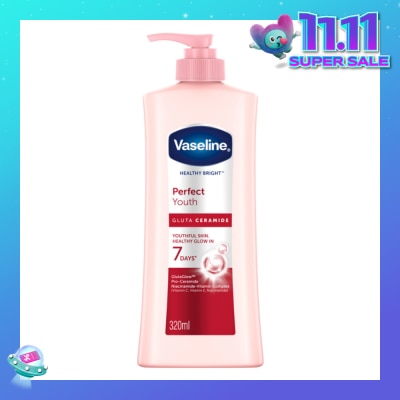VASELINE Healthy Bright Perfect Youth Gluta Ceramide Hand & Body Lotion 320ml