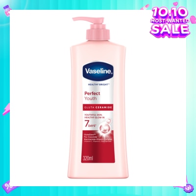 VASELINE Healthy Bright Perfect Youth Gluta Ceramide Hand & Body Lotion 320ml