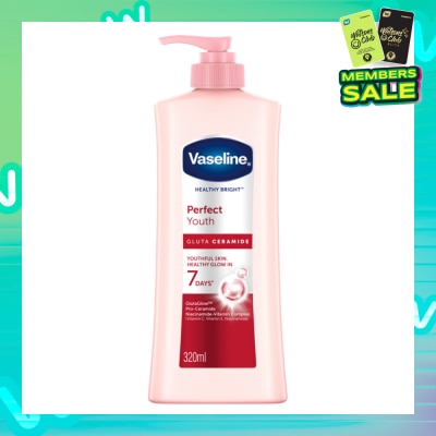 VASELINE Healthy Bright Perfect Youth Gluta Ceramide Hand & Body Lotion 320ml