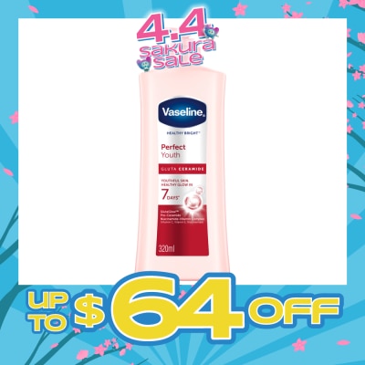 VASELINE - Healthy Bright Perfect Youth Gluta Ceramide Hand & Body Lotion 320ml