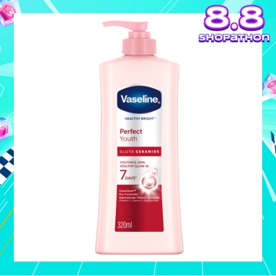 VASELINE Healthy Bright Perfect Youth Gluta Ceramide Hand & Body Lotion 320ml